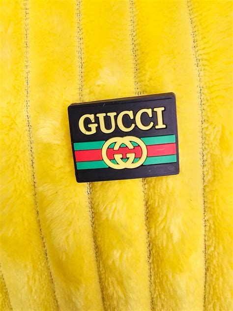 gucci pin badge|Gucci crocs charms.